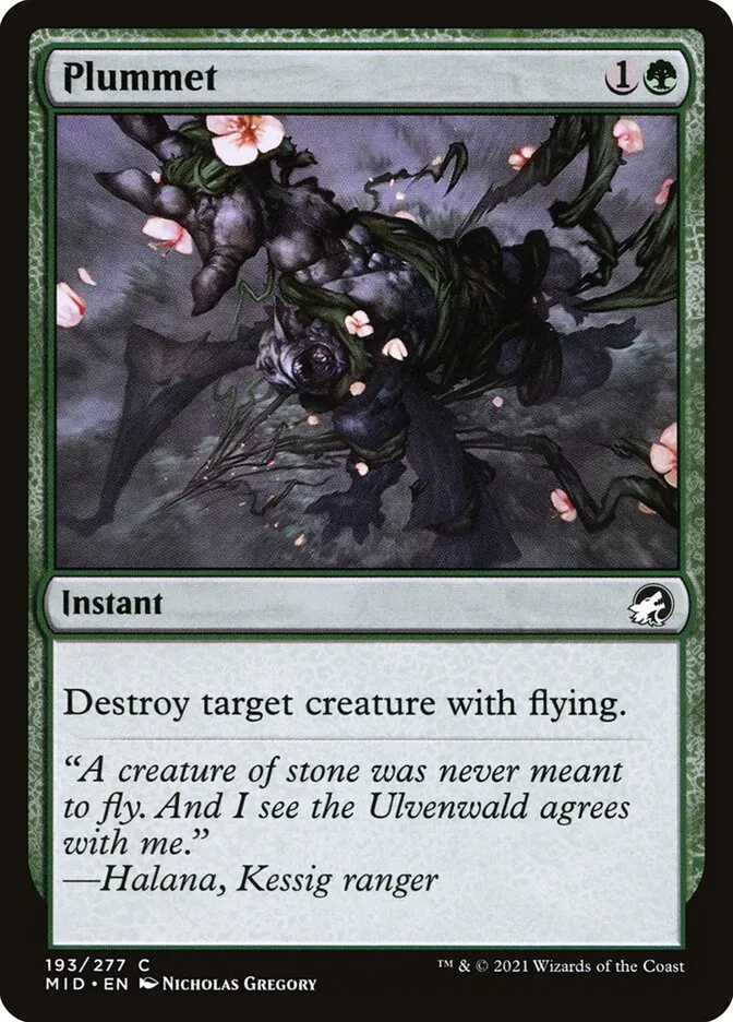 2021 Innistrad: Midnight Hunt Plummet #193 common card image