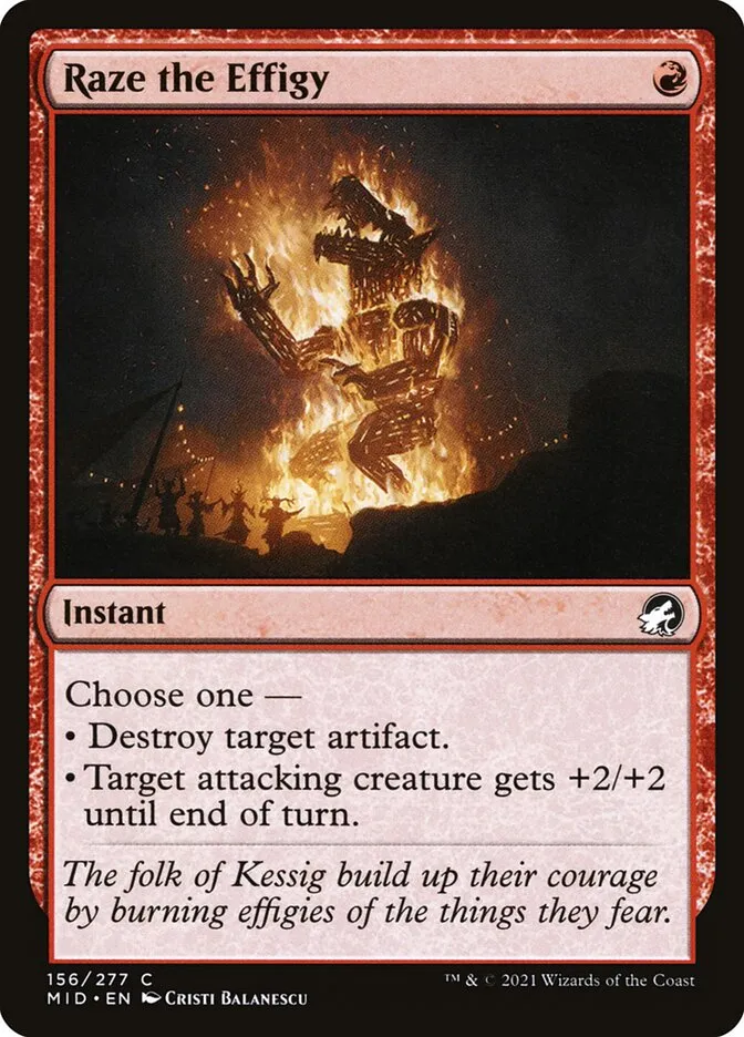 2021 Innistrad: Midnight Hunt Raze the Effigy #156 common card image