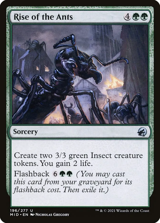 2021 Innistrad: Midnight Hunt Rise of the Ants #196 uncommon card image