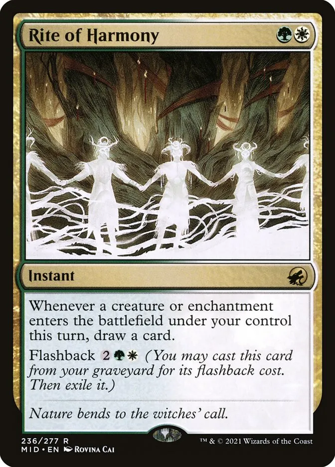 2021 Innistrad: Midnight Hunt Rite of Harmony #236 rare card image