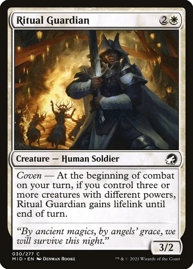 2021 Innistrad: Midnight Hunt Ritual Guardian common #30 common card image