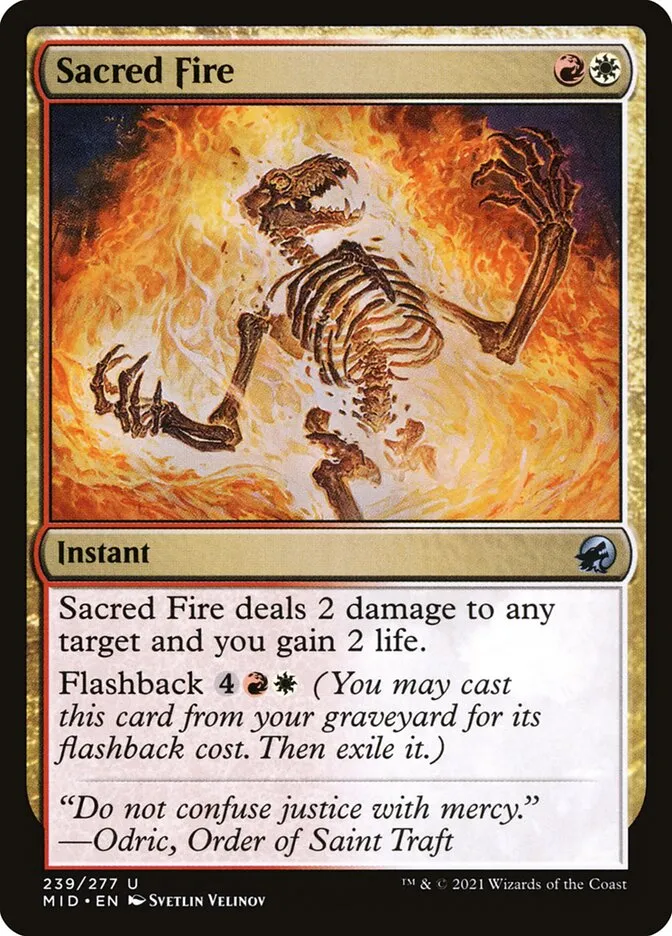2021 Innistrad: Midnight Hunt Sacred Fire #239 uncommon card image
