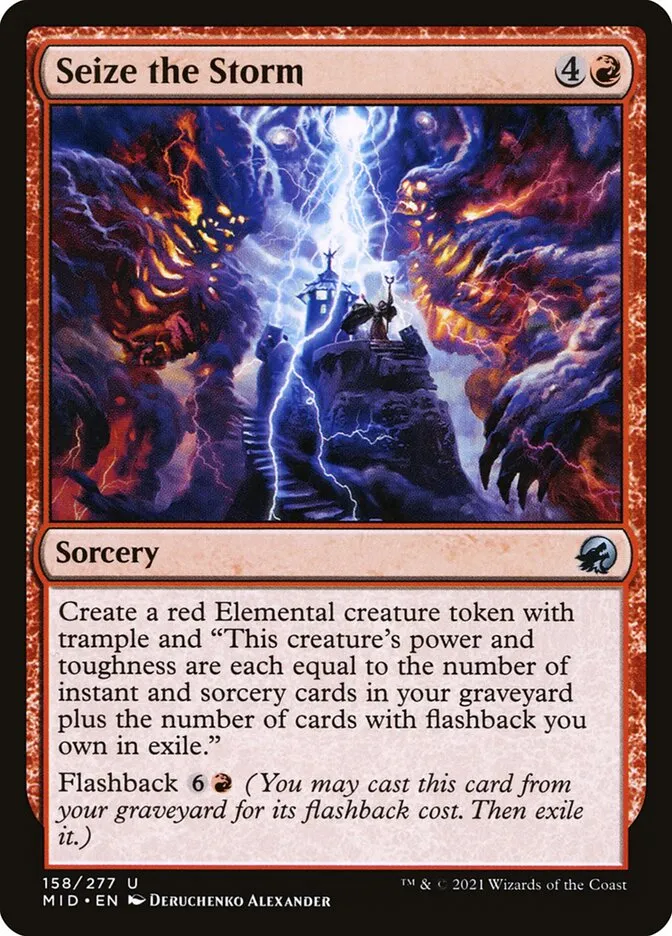 2021 Innistrad: Midnight Hunt Seize the Storm #158 uncommon card image