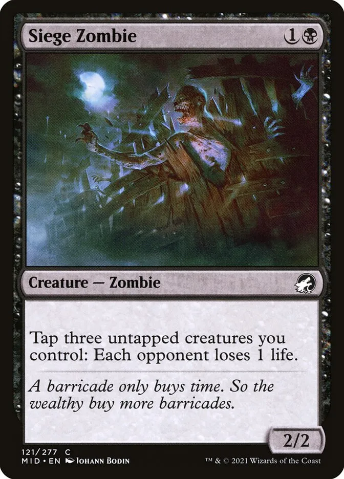 2021 Innistrad: Midnight Hunt Siege Zombie #121 common card image
