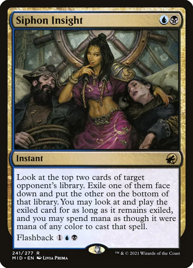 2021 Innistrad: Midnight Hunt Siphon Insight #241 rare card image