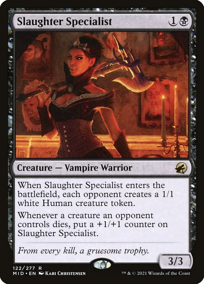 2021 Innistrad: Midnight Hunt Slaughter Specialist #122 rare card image