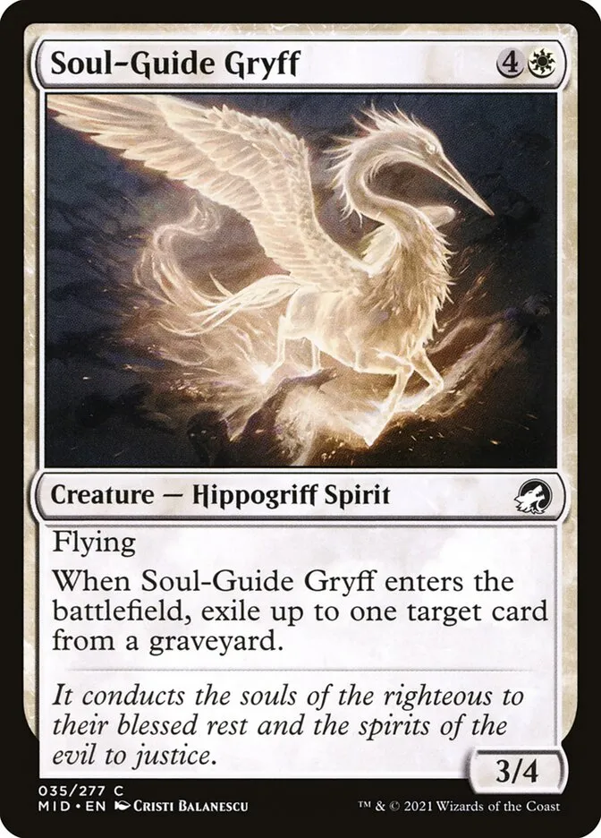 2021 Innistrad: Midnight Hunt Soul-Guide Gryff common #35 common card image