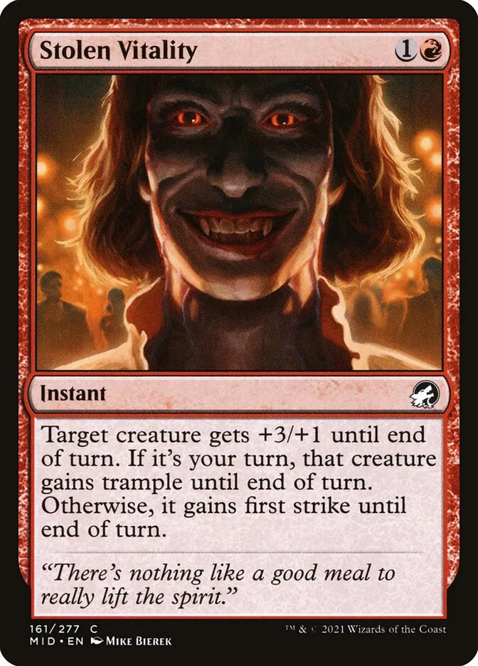2021 Innistrad: Midnight Hunt Stolen Vitality #161 common card image