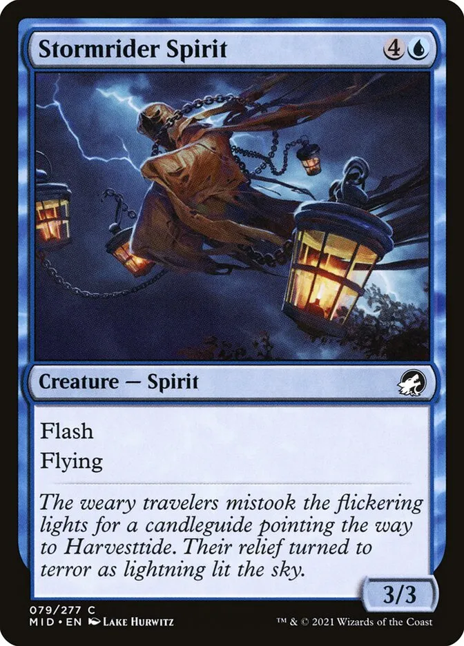 2021 Innistrad: Midnight Hunt Stormrider Spirit common #79 common card image