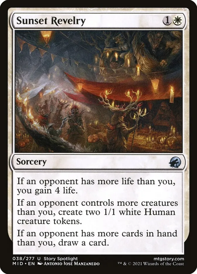 2021 Innistrad: Midnight Hunt Sunset Revelry uncommon #38 uncommon card image