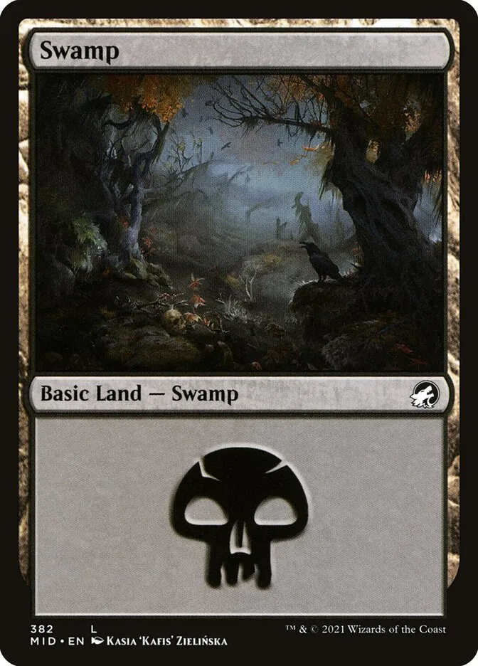 2021 Innistrad: Midnight Hunt Swamp #382 common card image