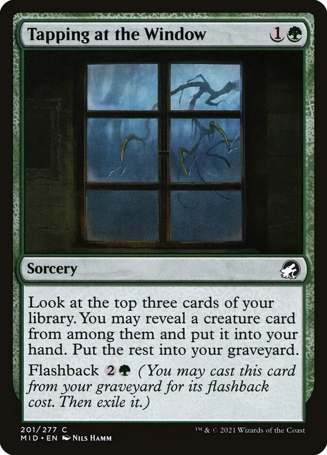 2021 Innistrad: Midnight Hunt Tapping at the Window #201 common card image