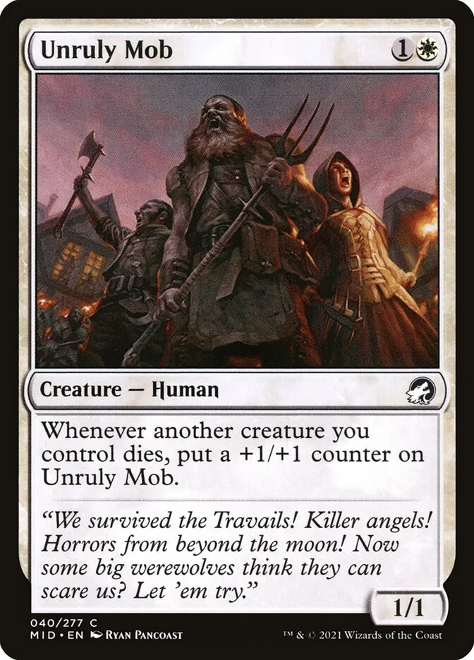 2021 Innistrad: Midnight Hunt Unruly Mob common #40 common card image