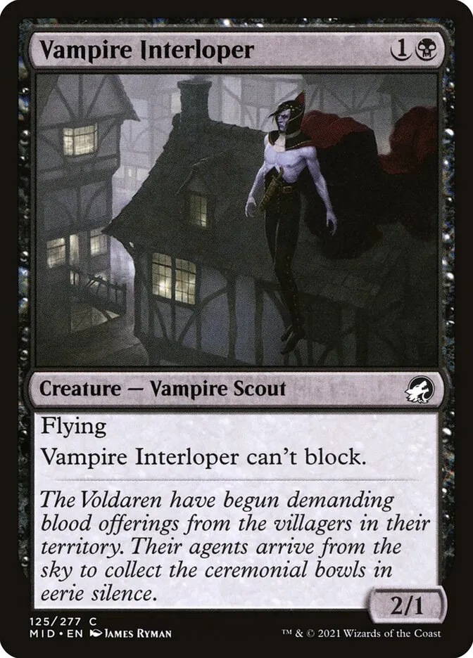 2021 Innistrad: Midnight Hunt Vampire Interloper common #125 common card image