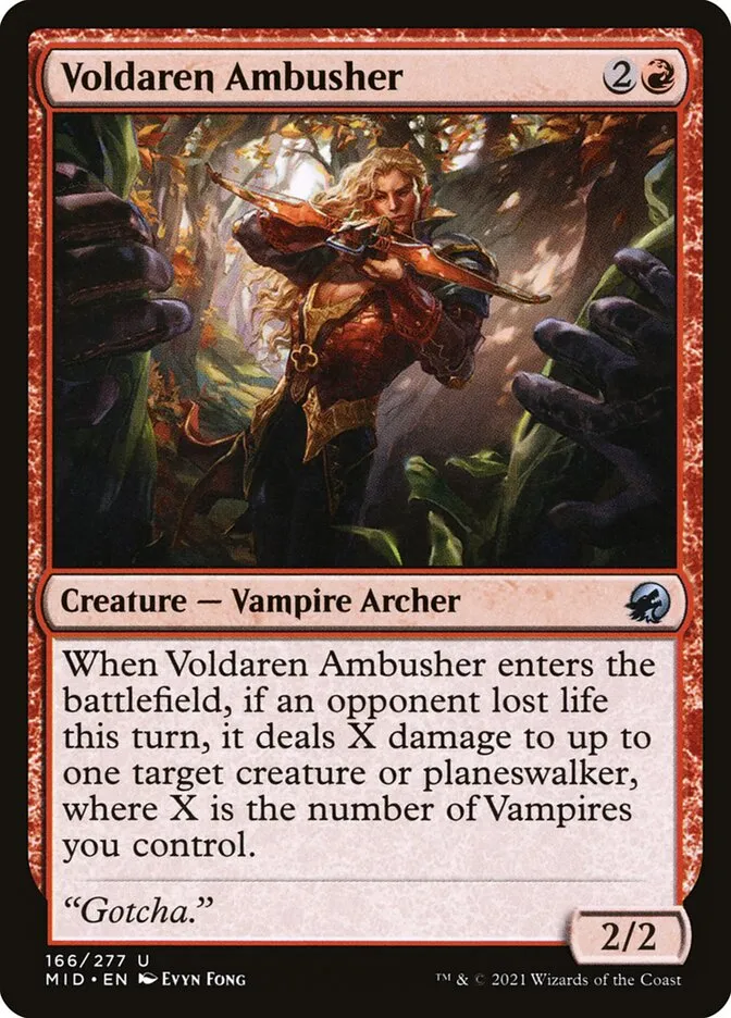 2021 Innistrad: Midnight Hunt Voldaren Ambusher #166 uncommon card image