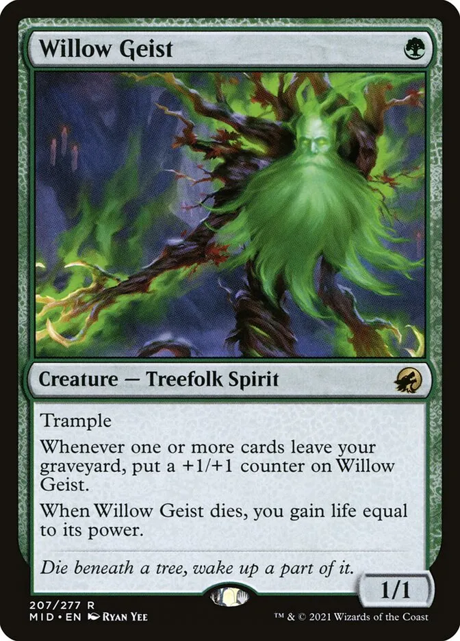 2021 Innistrad: Midnight Hunt Willow Geist #207 rare card image