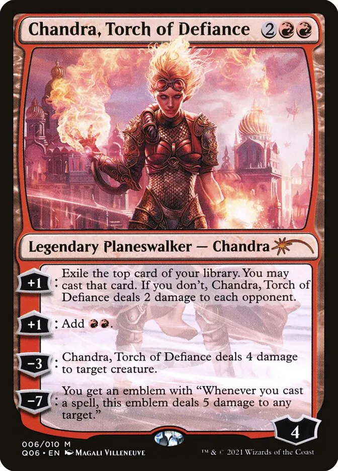 2021 Pioneer Challenger Decks 2021 Chandra, Torch of Defiance mythic #6 mythic card image