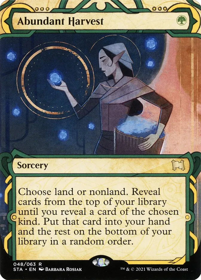 2021 Strixhaven Mystical Archive Abundant Harvest [Etched Foil] rare #48 rare card image