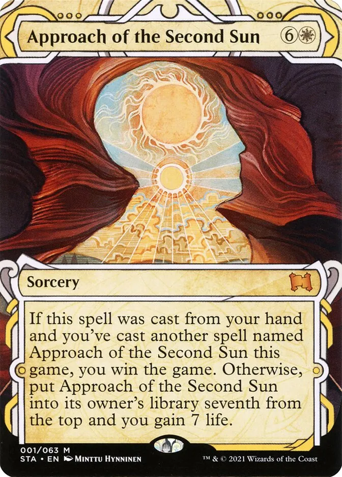 2021 Strixhaven Mystical Archive Approach of the Second Sun mythic #1 mythic card image