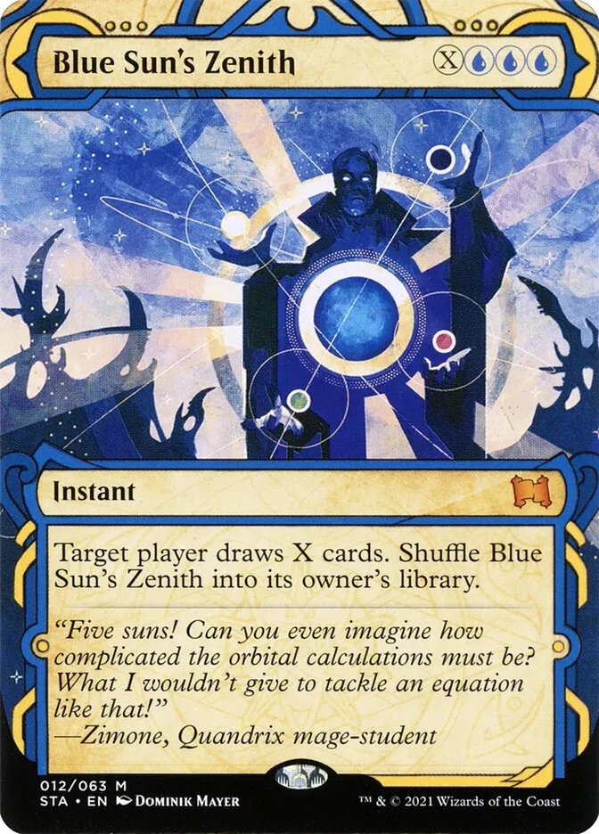 2021 Strixhaven Mystical Archive Blue Sun's Zenith [Etched Foil] mythic #12 mythic card image