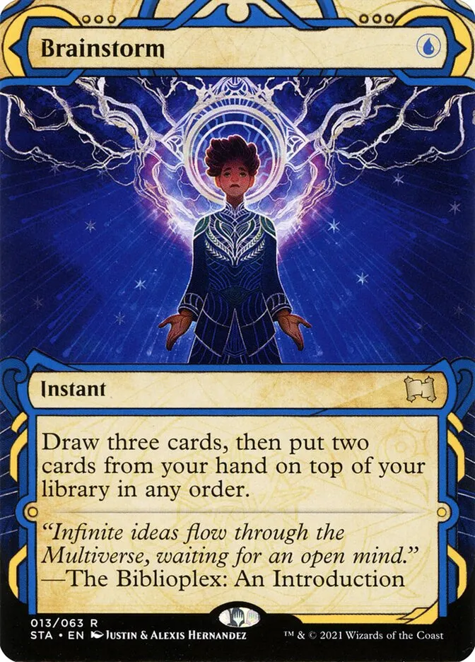 2021 Strixhaven Mystical Archive Brainstorm [Etched Foil] rare #13 rare card image