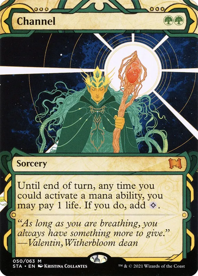 2021 Strixhaven Mystical Archive Channel [Etched Foil] mythic #50 mythic card image