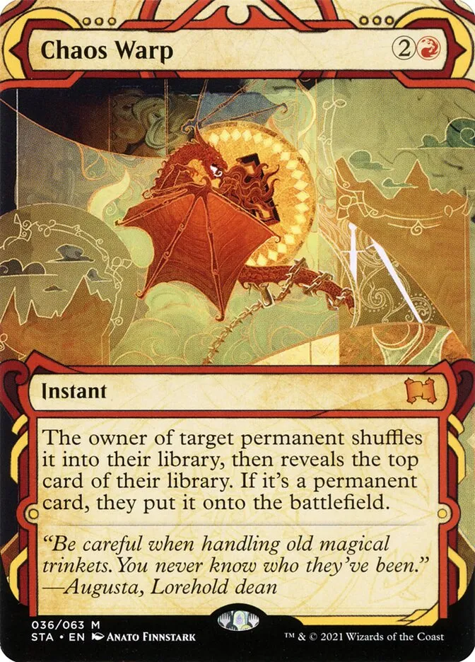 2021 Strixhaven Mystical Archive Chaos Warp [Etched Foil] mythic #36 mythic card image