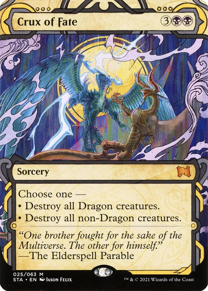 2021 Strixhaven Mystical Archive Crux of Fate [Etched Foil] mythic #25 mythic card image