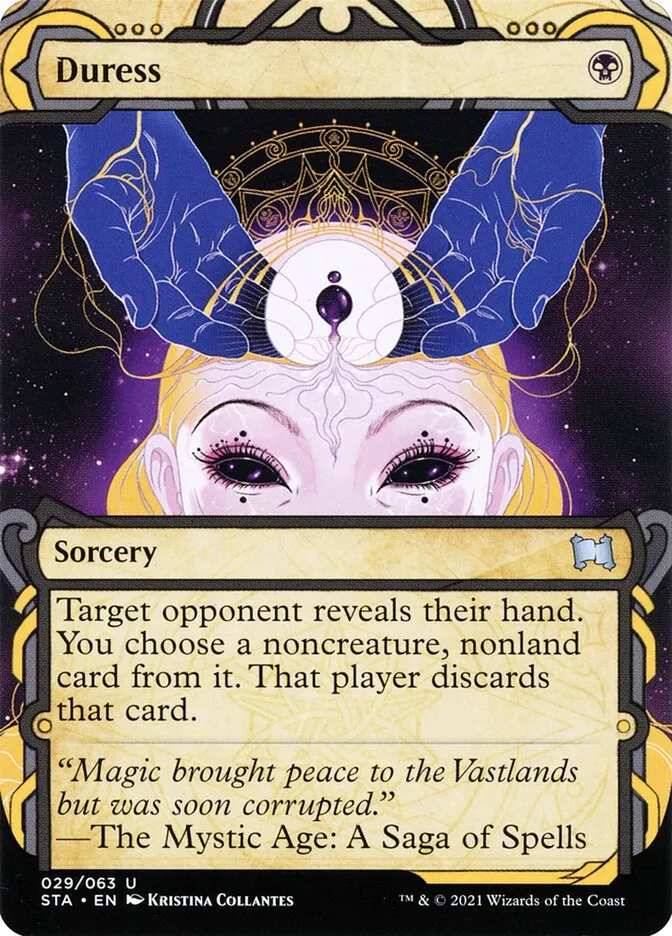 2021 Strixhaven Mystical Archive Duress [Etched Foil] uncommon #29 uncommon card image