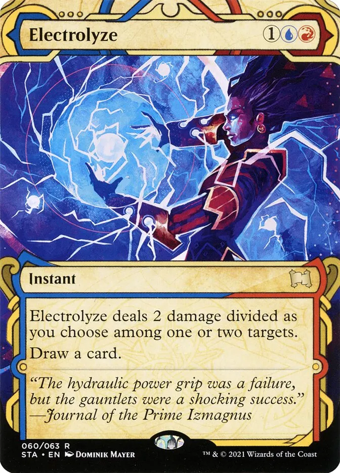 2021 Strixhaven Mystical Archive Electrolyze [Etched Foil] rare #60 rare card image