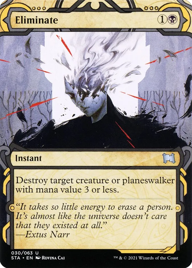 2021 Strixhaven Mystical Archive Eliminate [Etched Foil] uncommon #30 uncommon card image