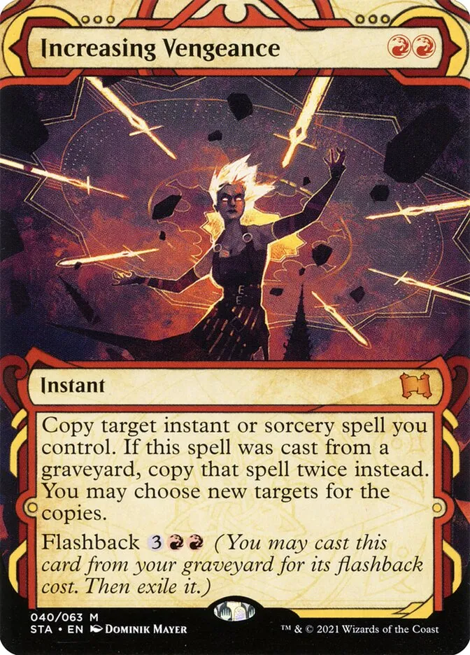 2021 Strixhaven Mystical Archive Increasing Vengeance [Etched Foil] mythic #40 mythic card image