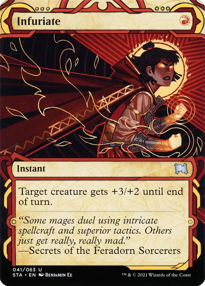 2021 Strixhaven Mystical Archive Infuriate [Etched Foil] uncommon #41 uncommon card image