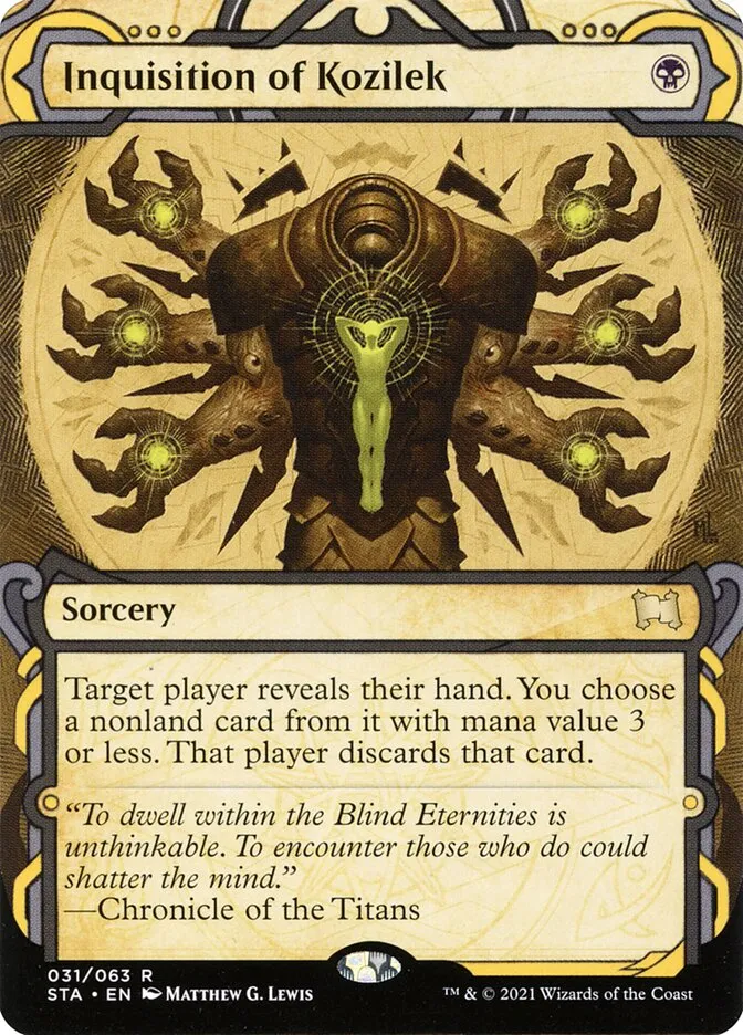 2021 Strixhaven Mystical Archive Inquisition of Kozilek [Etched Foil] rare #31 rare card image