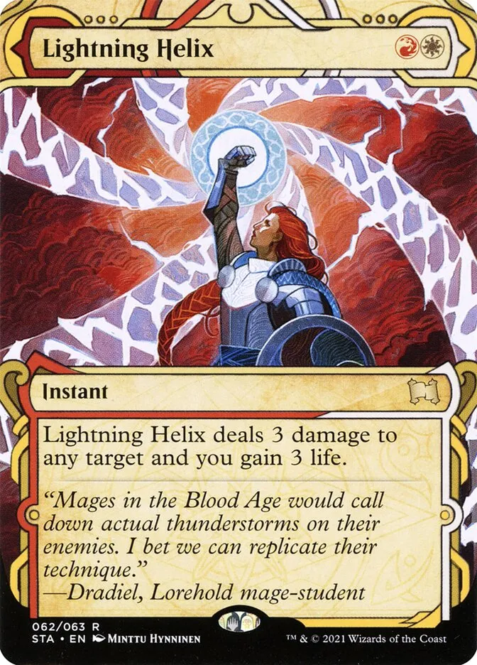 2021 Strixhaven Mystical Archive Lightning Helix [Etched Foil] rare #62 rare card image