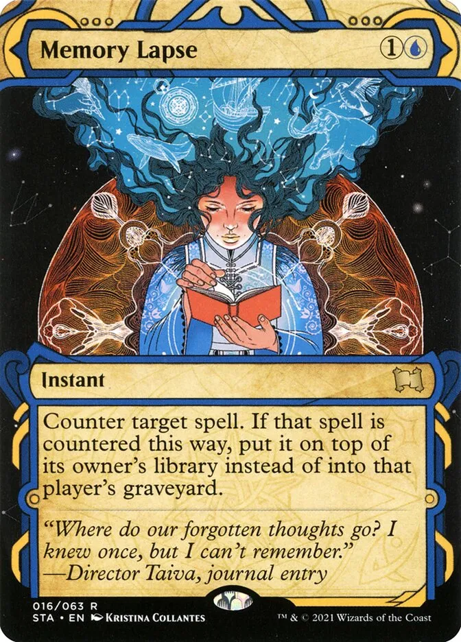 2021 Strixhaven Mystical Archive Memory Lapse [Etched Foil] rare #16 rare card image