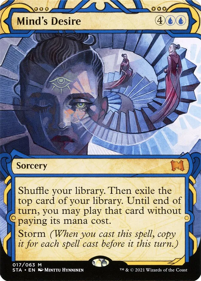 2021 Strixhaven Mystical Archive Mind's Desire [Etched Foil] mythic #17 mythic card image