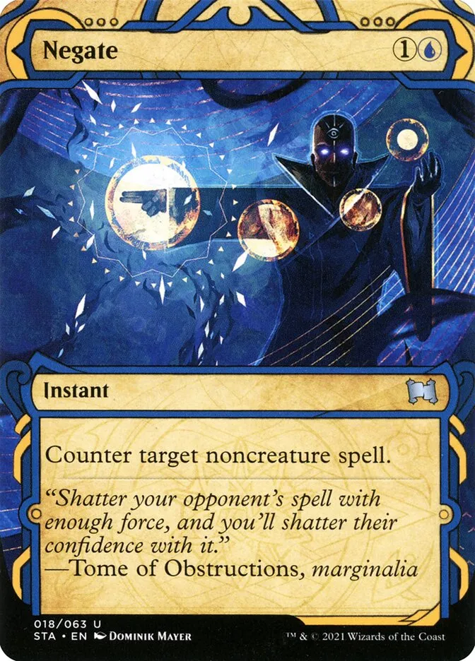 2021 Strixhaven Mystical Archive Negate [Etched Foil] uncommon #18 uncommon card image