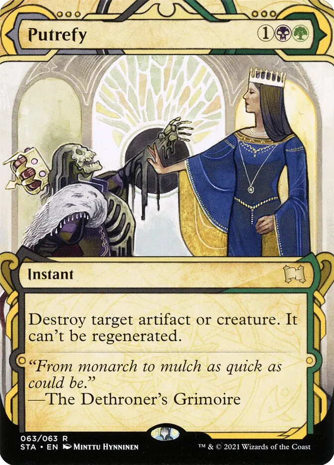 2021 Strixhaven Mystical Archive Putrefy [Etched Foil] rare #63 rare card image