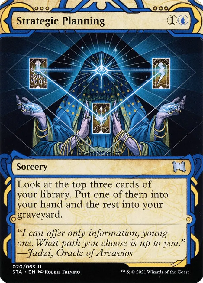 2021 Strixhaven Mystical Archive Strategic Planning [Etched Foil] uncommon #20 uncommon card image