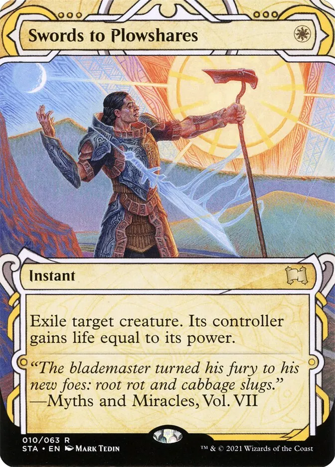 2021 Strixhaven Mystical Archive Swords to Plowshares rare #10 rare card image
