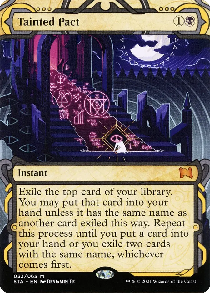 2021 Strixhaven Mystical Archive Tainted Pact [Etched Foil] mythic #33 mythic card image