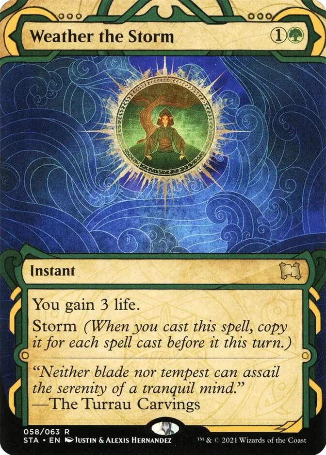 2021 Strixhaven Mystical Archive Weather the Storm [Etched Foil] rare #58 rare card image