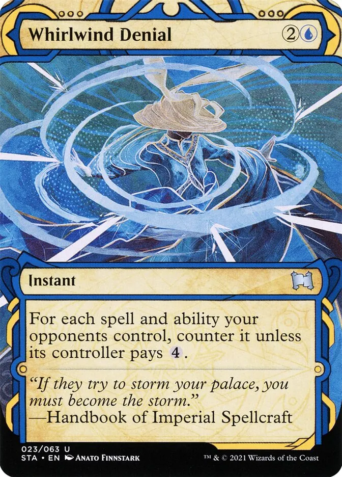 2021 Strixhaven Mystical Archive Whirlwind Denial [Etched Foil] uncommon #23 uncommon card image