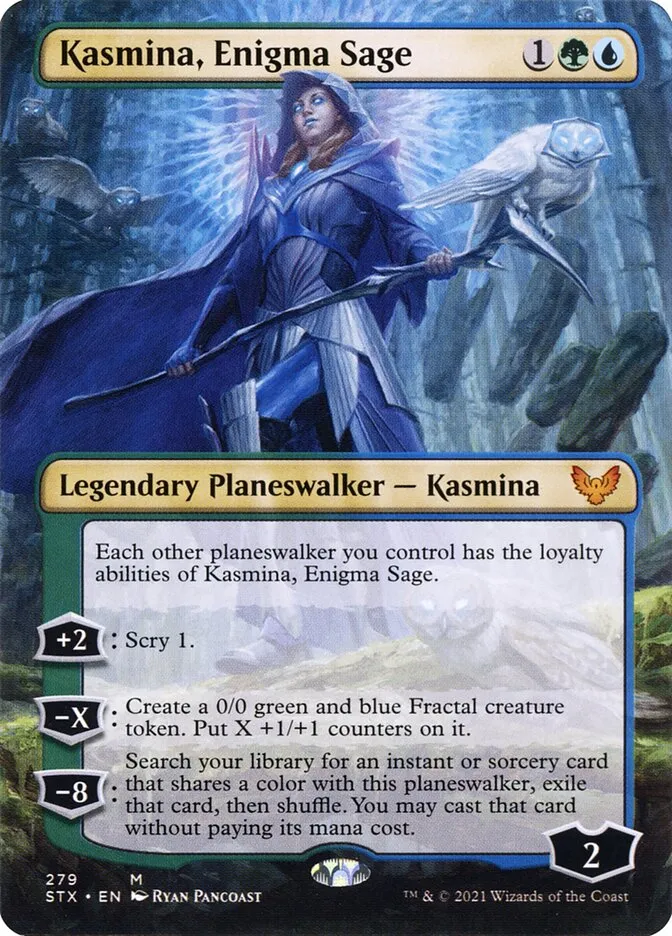 2021 Strixhaven: School of Mages Kasmina, Enigma Sage #279 mythic card image