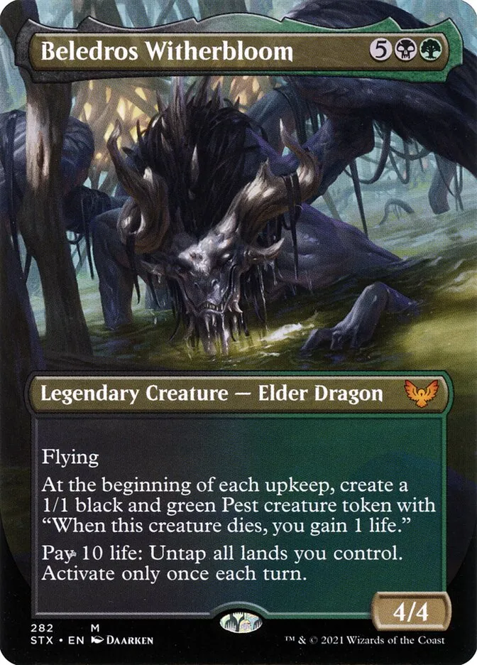 2021 Strixhaven: School of Mages Beledros Witherbloom #282 mythic card image