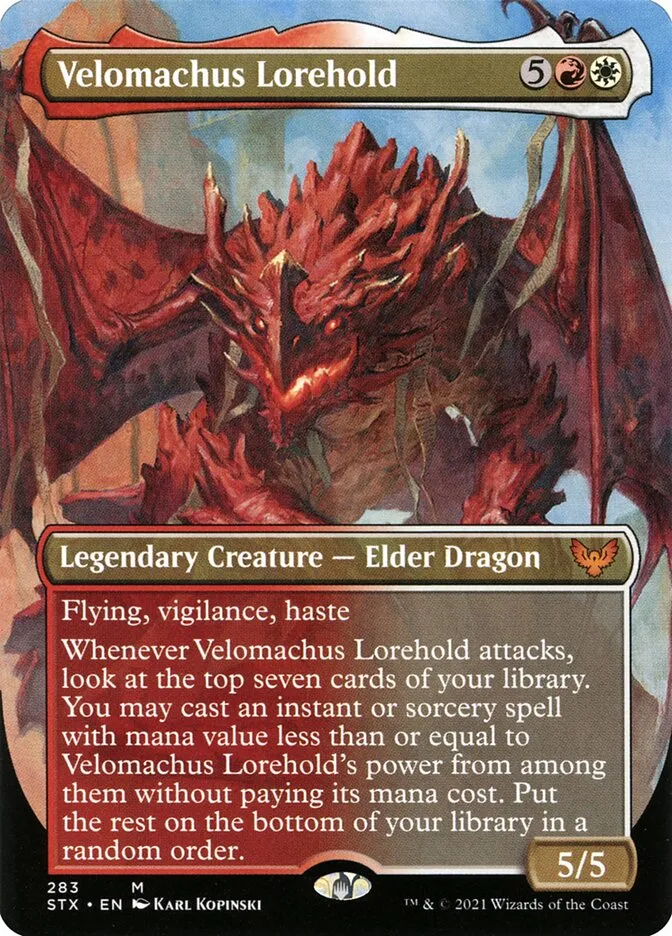 2021 Strixhaven: School of Mages Velomachus Lorehold #283 mythic card image