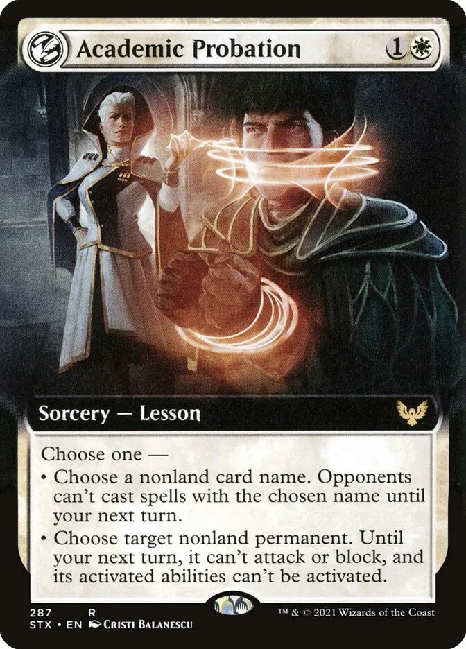 2021 Strixhaven: School of Mages Academic Probation #287 rare card image