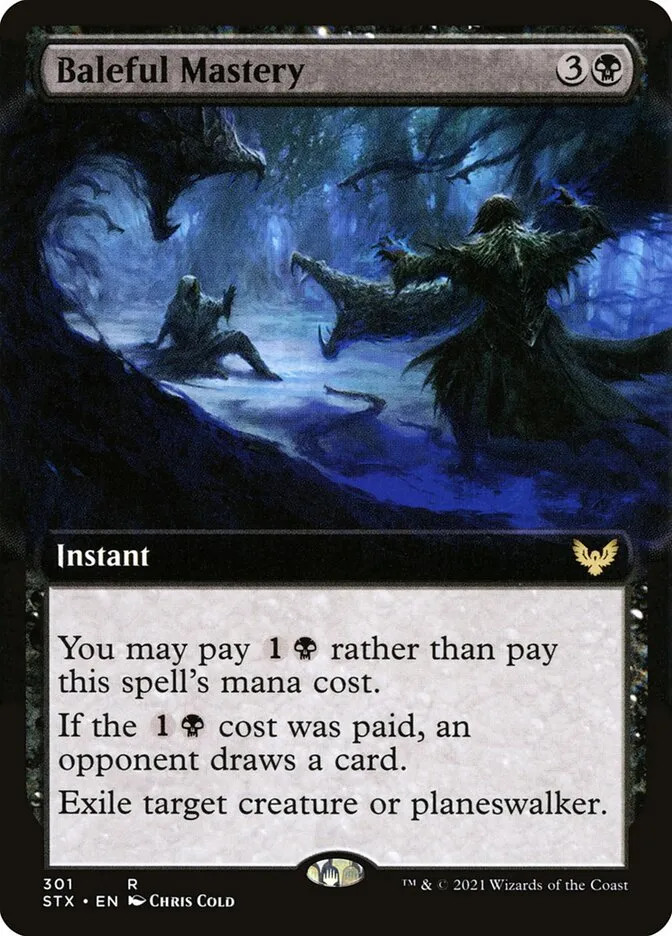 2021 Strixhaven: School of Mages Baleful Mastery #301 rare card image