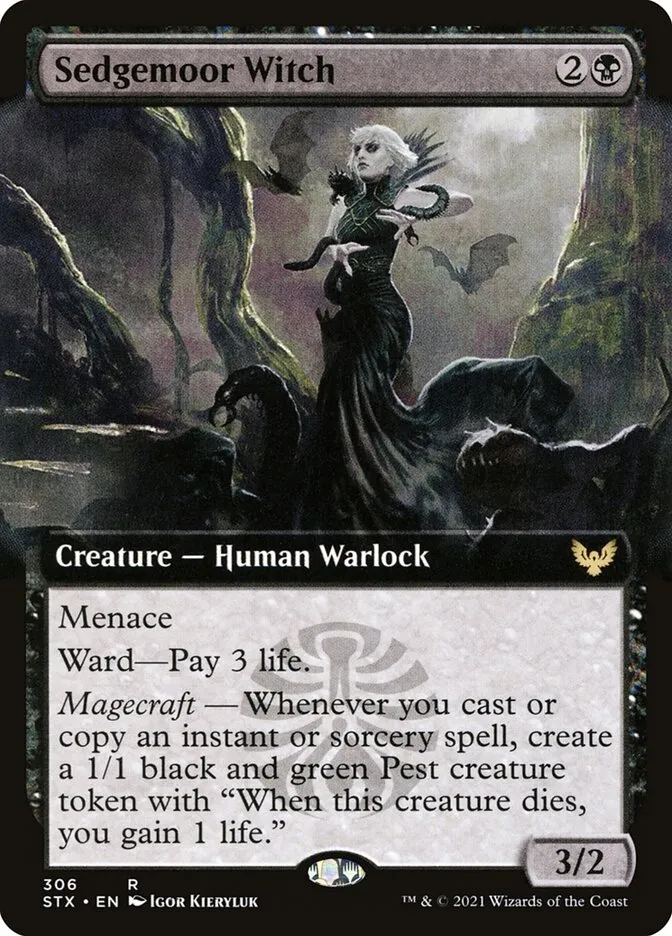 2021 Strixhaven: School of Mages Sedgemoor Witch #306 rare card image